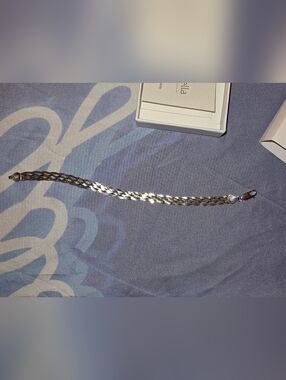 6 Strand Diamond Cut Braided Herringbone Bracelet